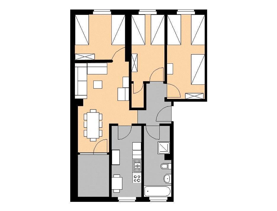 M M Central Apartments Gruppen, Handwerker Und Monteure Budget Berlin Bagian luar foto